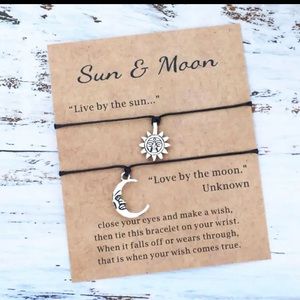 $3🌞SUN AND MOON MAKE A WISH JEWELRY CARD🌛NEW🌞$3 WHEN BUNDLED WITH 3 OR MORE ITEM
